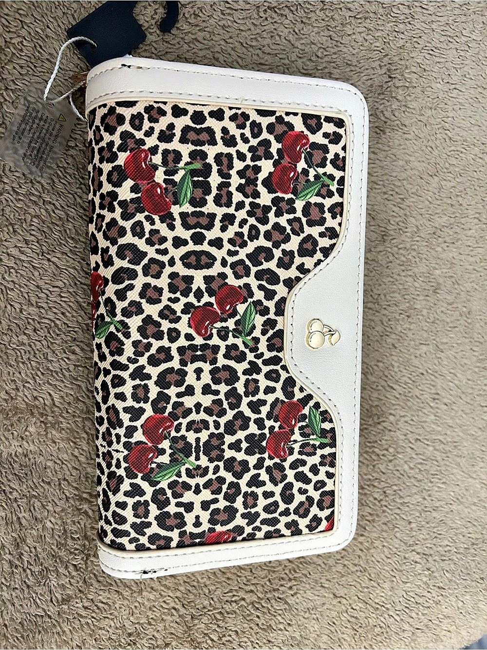 Cherry Leopard Print Wallet NWT - Picture 1 of 5